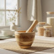 Wooden Garlic Mortar & Pestle